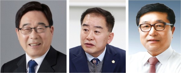 ▲  좌로부터 신동헌(70) 광주시장,  박현철(57) 광주시의원, 박관열(66) 경기도의원