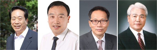 (좌측부터) 우태주 전 경기도의원, 신현수 전 청소년미래재단 대표, 황성태 전 경기도 활해경제장 구역청장, 이정문 국민의힘 중앙당 중앙위원회 상임전국위원 