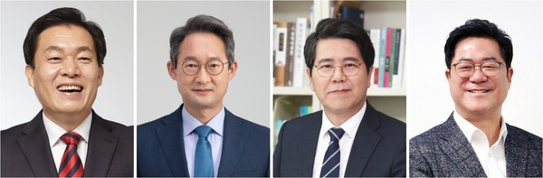 ▲ (좌측부터) 이재준 전 수원시 부시장, 김희겸 행안부 재난안전관리본부장, 김상회 전 청와대 행정관, 이기우 전 국회의원