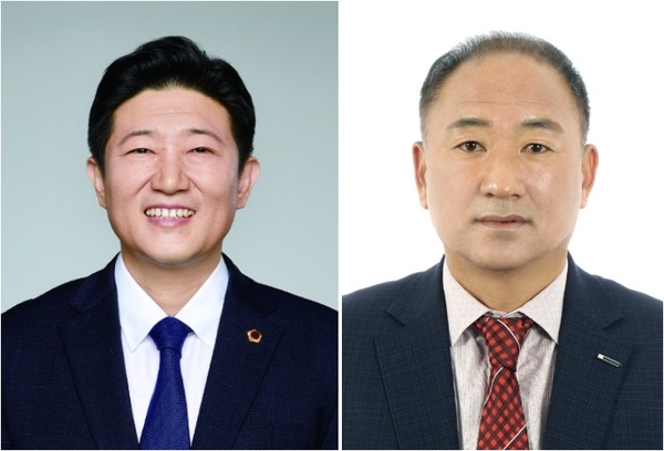 ▲ 제1선거구 민주당 지석환 후보와 국민의힘 이영희 후보