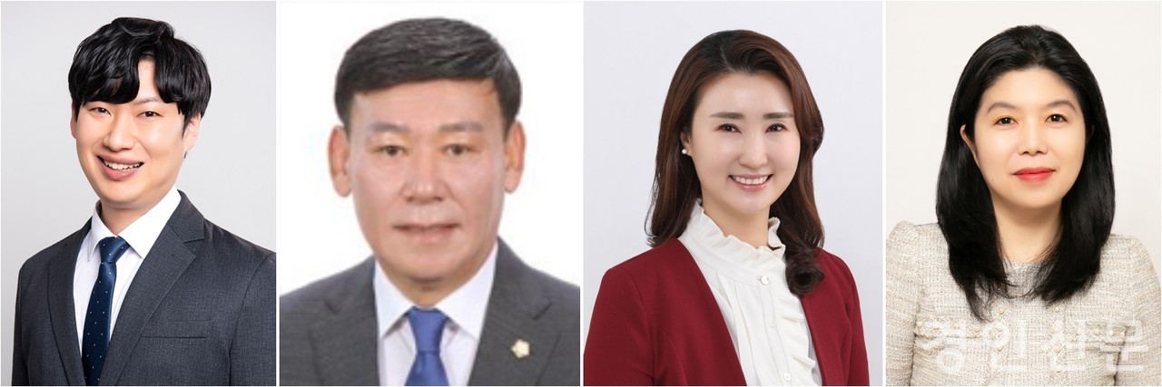 (좌측부터) 이상욱(카선거구), 황재욱(카선거구), 박은선(카선거구), 안지현(카선거구)