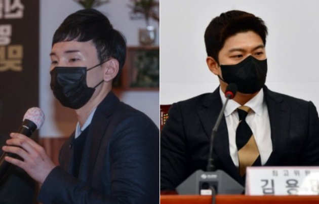 (왼쪽부터)박민영 대변인과 김용태 최고위원