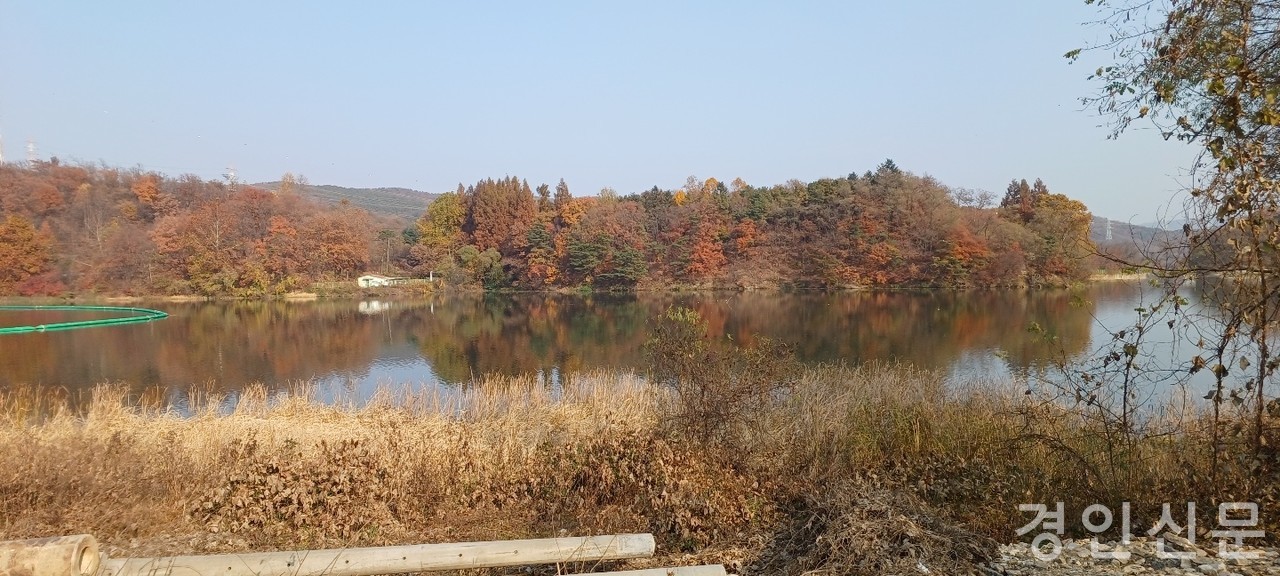고기근린공원이 조성될 수지구 고기동 낙생저수지 인근 모습