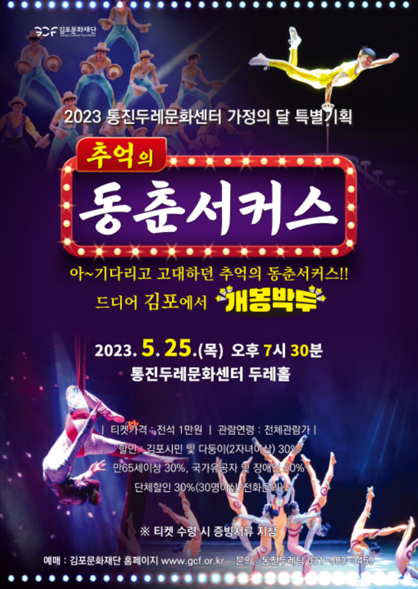                           ▲김포문화재단 추억의 동춘 서커스 포스터,