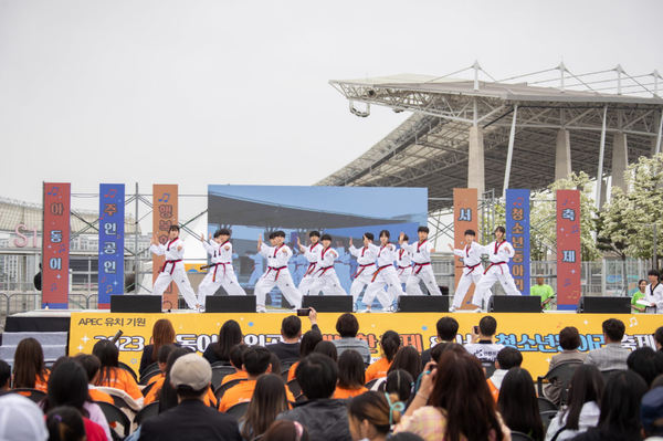▲태권도 퍼포먼스,