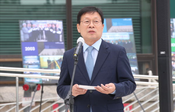 ▲ 20주년 기념행사에서 iH 조동암 사장이 기념사를 하고 있다. 