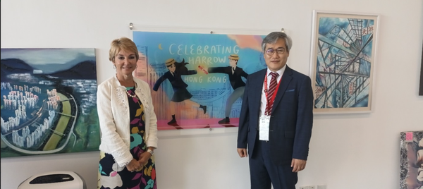 ▲사진 오른쪽 김진용 인천경제자유구역 청장,