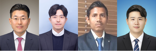                  ▲좌에서 우: 진성훈 교수, 김형진 교수, 아짓쿠마르 박사, 김진우 연구원 ,