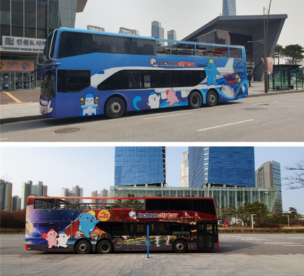                                                          ▲인천시티투어 이층 버스,