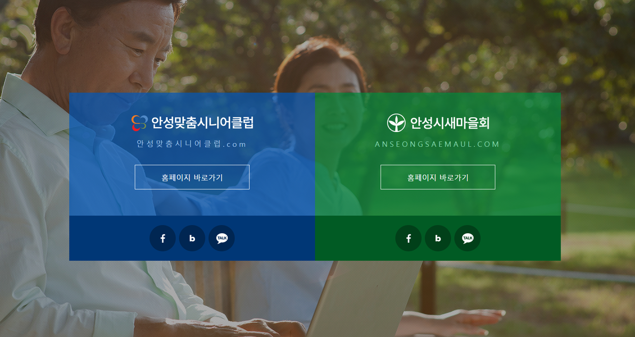                                                              ▲시니어클럽 홈페이지 