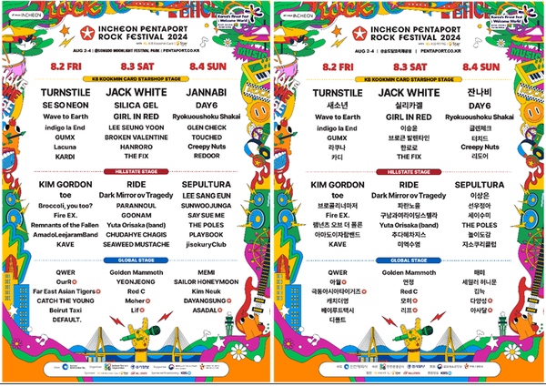▲2024 인천펜타포트 음악축제 최종 라인업 포스터,