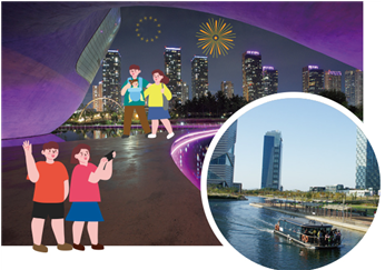 ▲ 송도센트럴파크에서 미래도시 산책하기