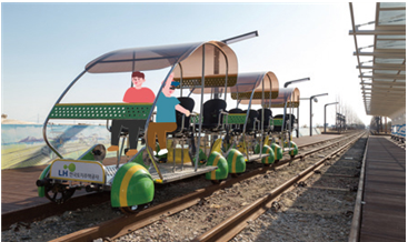 ▲ 영종 씨사이드파크에서 바닷길 따라 레일바이크 타기