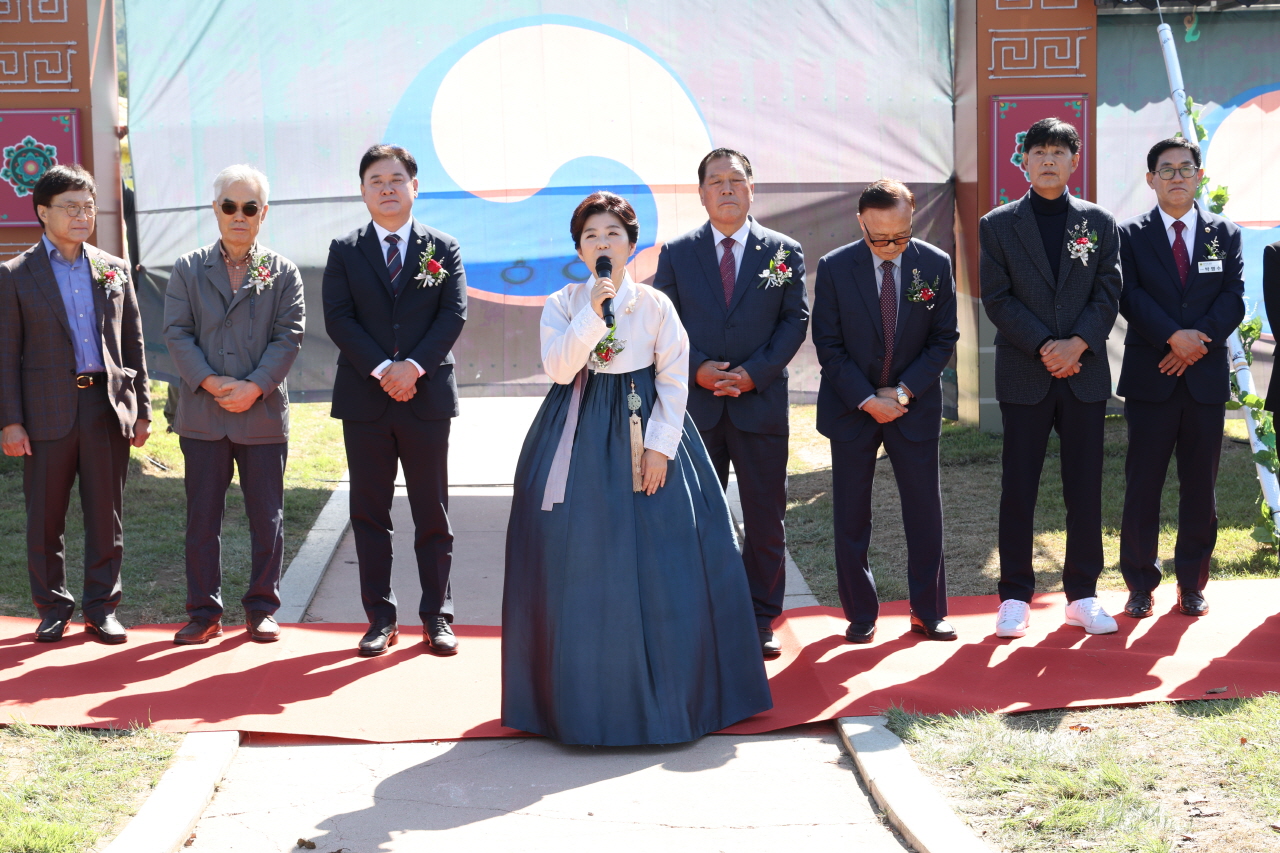                                                    ▲김보라 시장이 개막 선언을 하고 있다. 