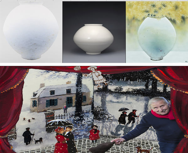                       ▲91세 프랑스 거장 화가 미셸 들라크루아는 파리를 배경,