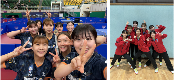                                                                   ▲인천대학교 탁구부,