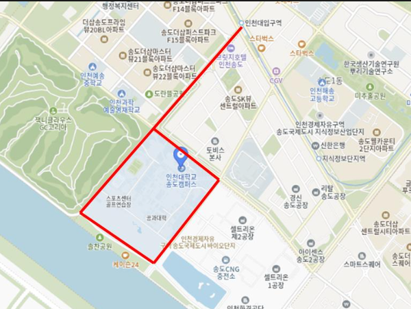                                                    ▲[인천 송도 자율주행구간 및 지도],