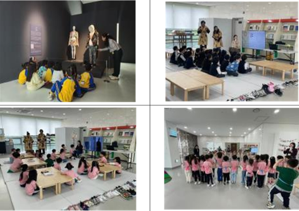 ▲김포문화재단·국립한글박물관을 어린이들이 관람하고 있는 모습,