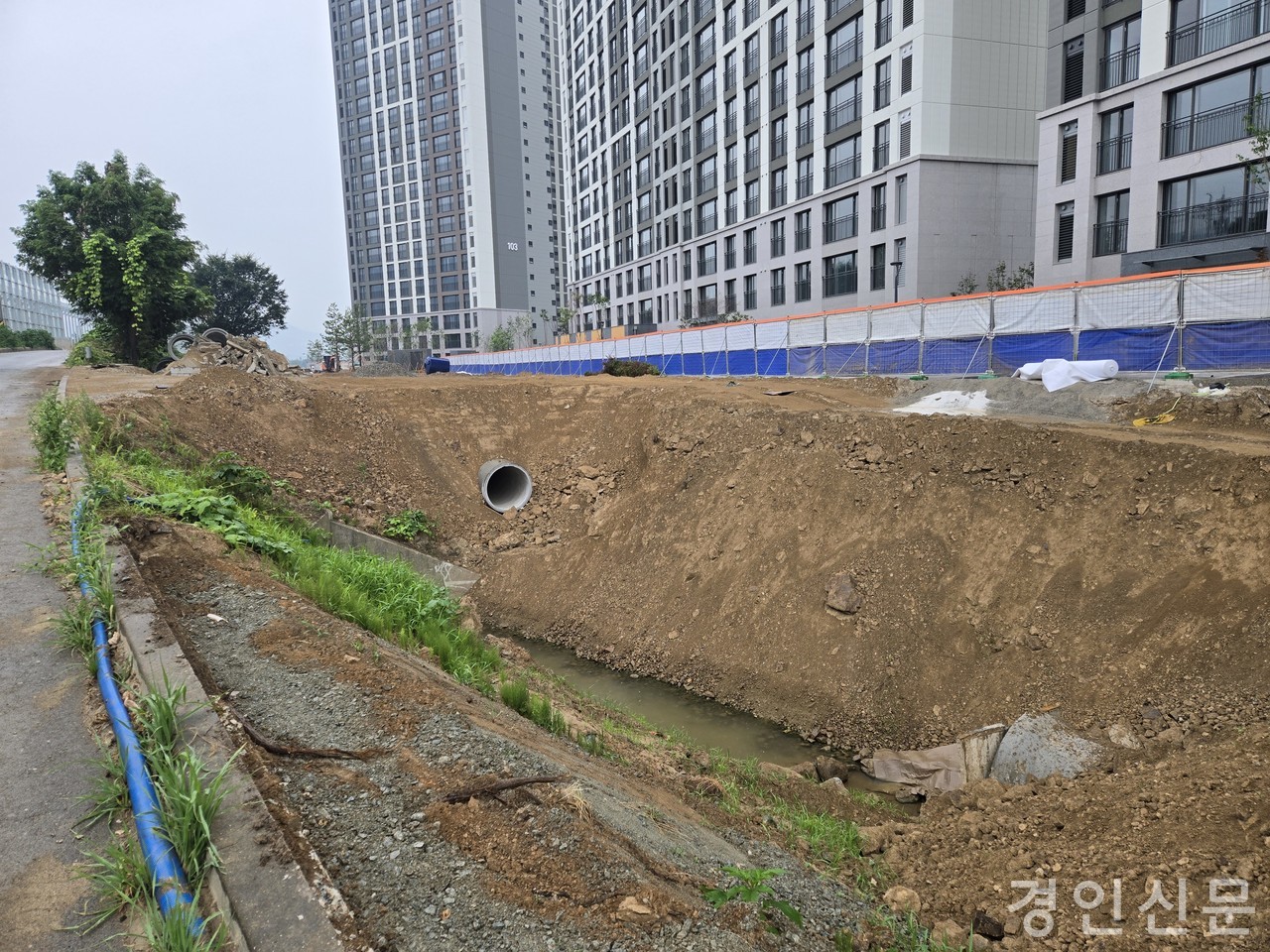                                 ▲38번 국도 진입로 옆의 모습