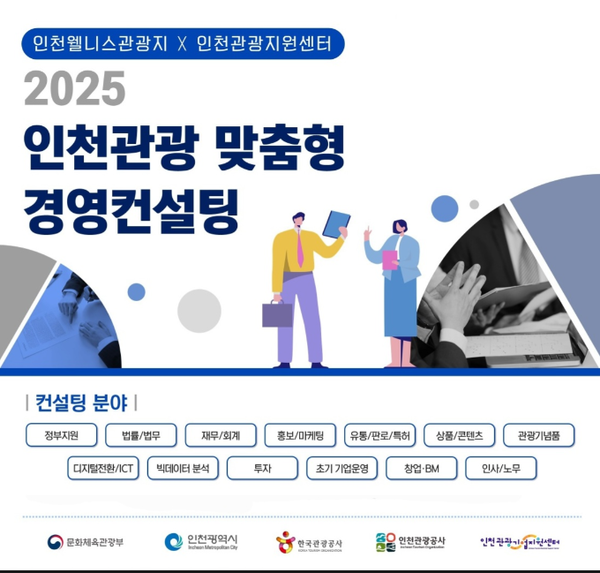    ▲인천웰니스관광지와 인천관광기업지원센터 협업 “경영컨설팅” 홍보 포스터,                     