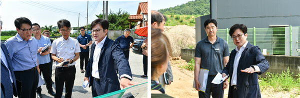 ▲현장행정중인 김병수 시장, 