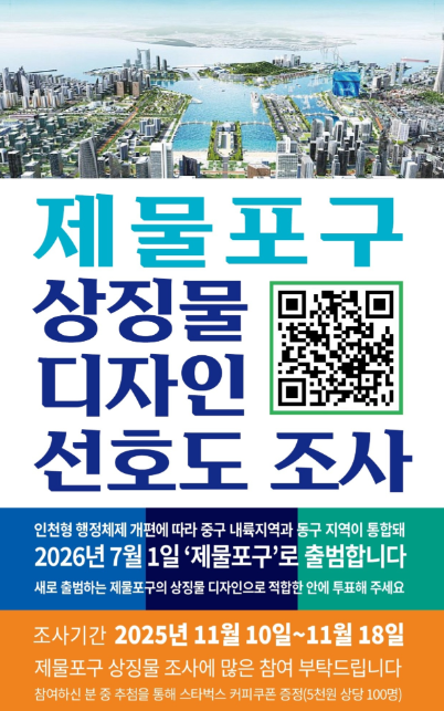                   ▲'제물포구 상징물' 선정 주민 설문조사 포스터, 