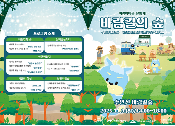               ▲수인선 바람길숲 안내포스터,