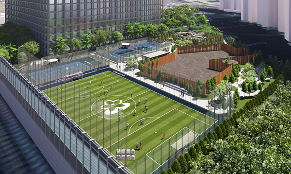 정자동 제설차량기지 체육시설 조감도