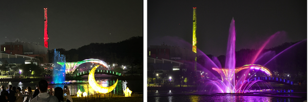 ▲올해 6월 산업시설 넘어 공공예술작품으로 재탄생한 김포한강자원화센터굴뚝에서 개최된 야외공연 사진 