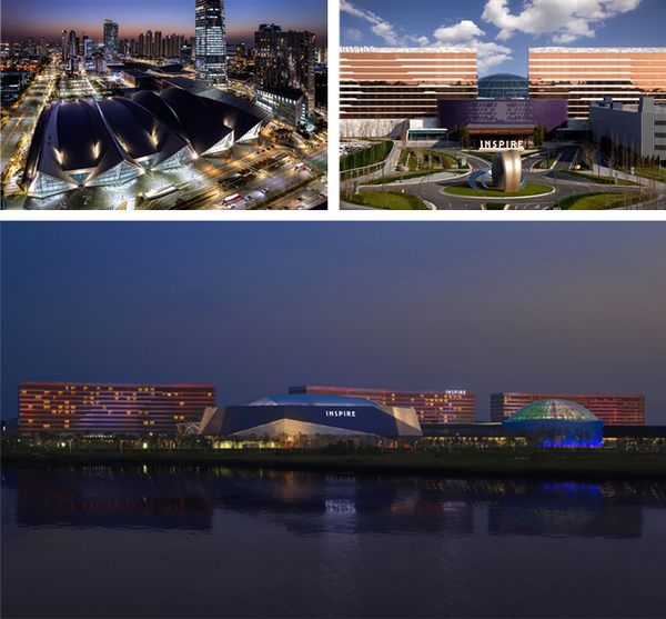                    ▲인천 송도 및 인스파이어 전경,